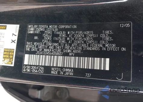 2006 Scion Xb z USA, uszkodzony, nr VIN JTLKT334564058837